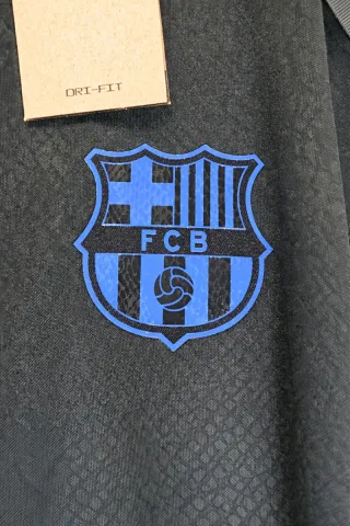 Camiseta Fútbol Calentamiento Negra 2025/26