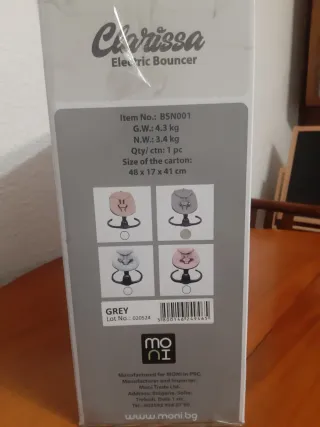 Hamaca bebé MONI gris