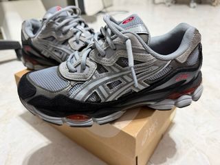 Asics NYC Gel Scarpe Uomo Grigio Rosso