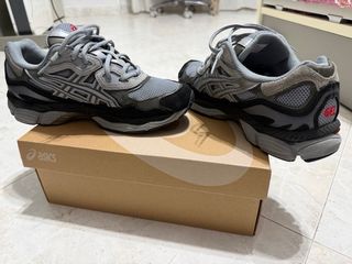 Asics NYC Gel Scarpe Uomo Grigio Rosso