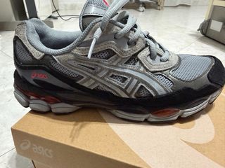 Asics NYC Gel Scarpe Uomo Grigio Rosso