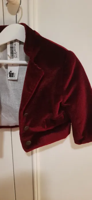 Chaqueta fallero niño saragüell color vino talla 2