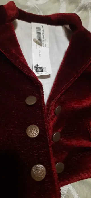 Chaqueta fallero niño saragüell color vino talla 2