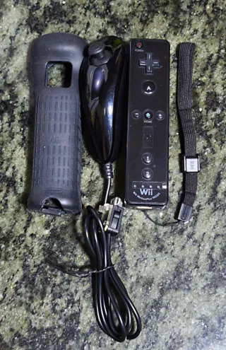 Controller Wii Remote Plus Originale + Nunchuk Nero