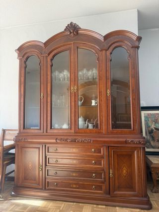 Vetrina classica in legno massello con vetro - URGENTE