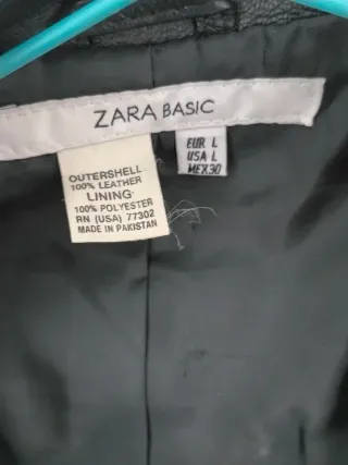 Chaqueta cuero 100% Zara mujer