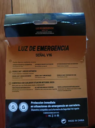 Baliza v16 no homologada