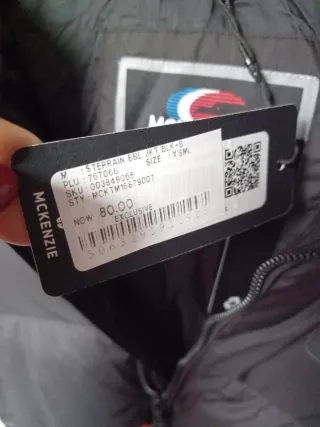 Abrigo plumífero McKenzie hombre con etiqueta