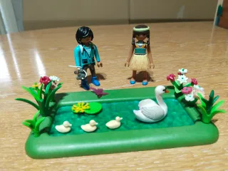 Playmobil giardino con stagno, figure Wiltopia