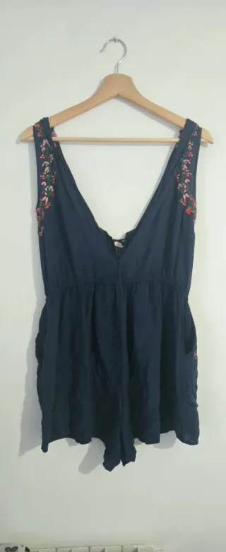 Mono Azul Marino con Flores Talla L