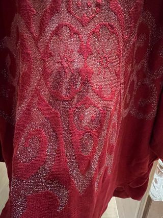 Rebecon burdeos con hilo de plata