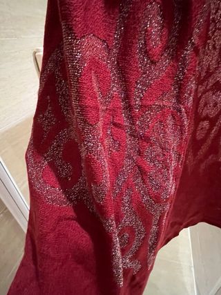 Rebecon burdeos con hilo de plata