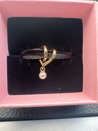 Pandora Charm de oro y Perla