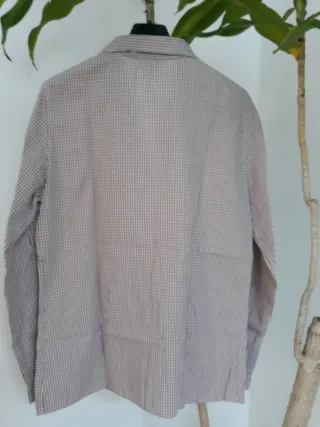 Camicia Stefanel a quadri grigio perla e bordeaux
