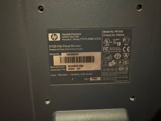 Monitor HP Pavilion F1723 Plata