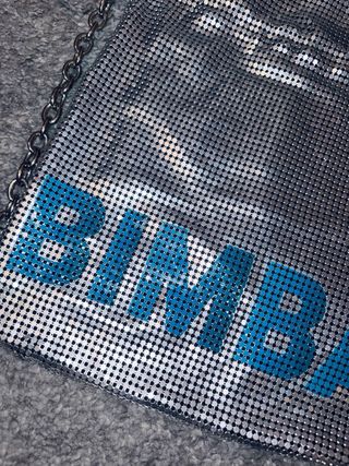 Bolso Bimba y Lola Malla Plateado Azul