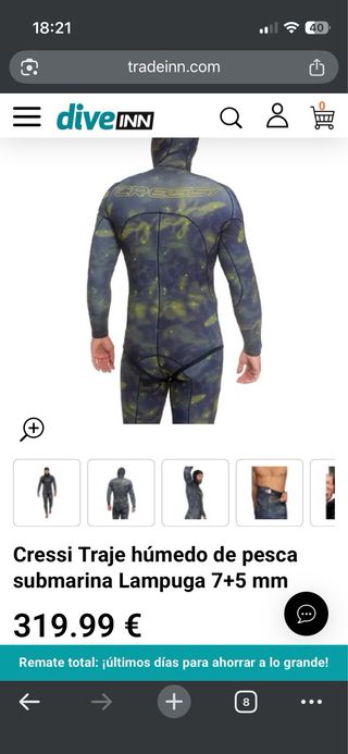 Traje pesca submarina