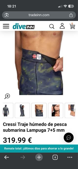 Traje pesca submarina