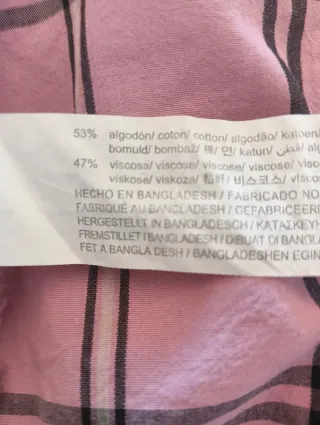 Camicia rosa tg. XS oversize. Bershka