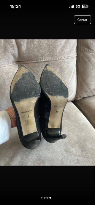 Zapato salón negro talla 38