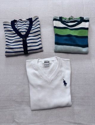 Lote 2 jerseis y 1 rebeca niños 7/8 años