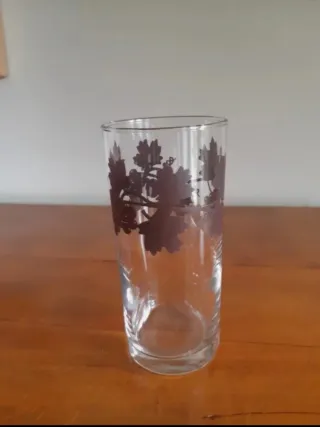 Set 6 Bicchieri Uva + Cestino di vimini e metallo