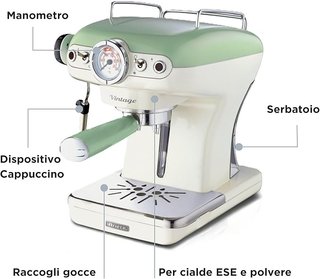 Ariete 1389 Verde - Cafetera espresso vintage