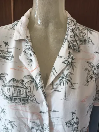 Camicia bianca fantasia Tg. S Pull & Bear