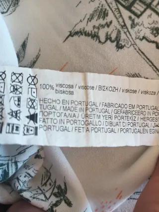 Camicia bianca fantasia Tg. S Pull & Bear