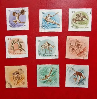 Set francobolli vintage Olimpiadi 1956