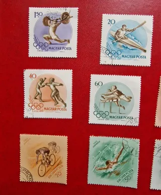 Set francobolli vintage Olimpiadi 1956