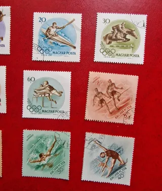 Set francobolli vintage Olimpiadi 1956