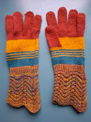 Guantes de lana coloridos