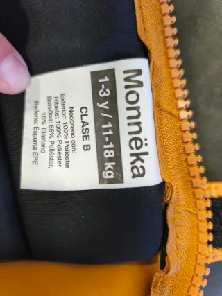 Chaleco salvavidas infantil naranja