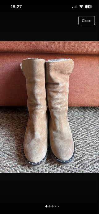 Botas beige con interior polar