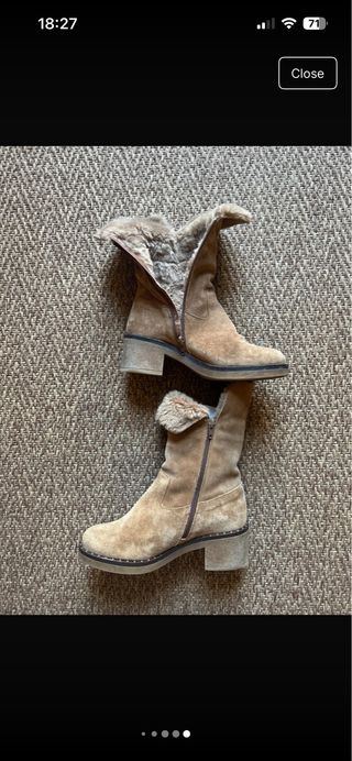 Botas beige con interior polar