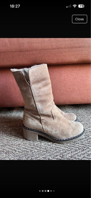 Botas beige con interior polar