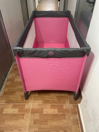 Cuna parque viaje olmitos rosa