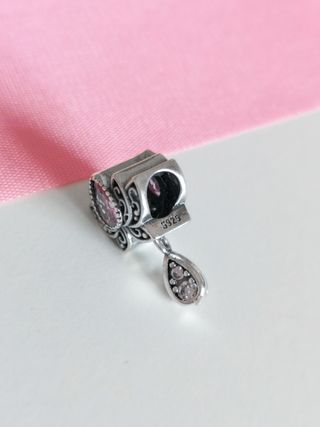 CHARM FLOR LOTO ROSA COLGANTE PARA PULSERA PANDORA