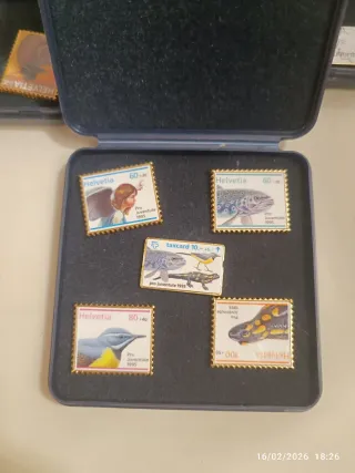 3 conf di francobolli in ceramica pro juventute