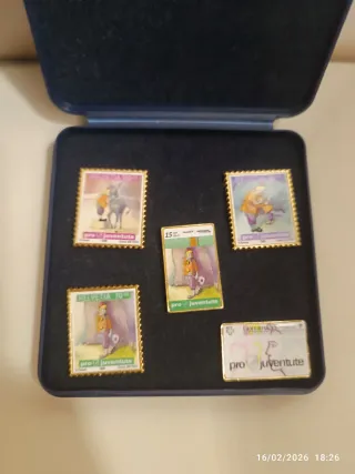 3 conf di francobolli in ceramica pro juventute