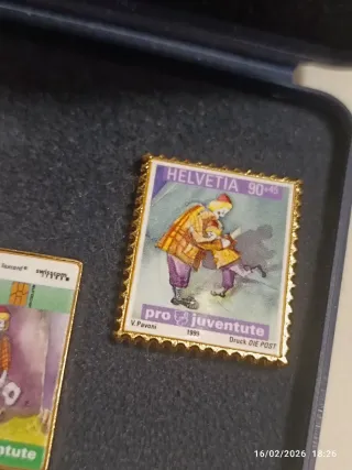 3 conf di francobolli in ceramica pro juventute