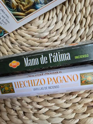 Pack incienso Mano de Fátima y Hechizo Pagano