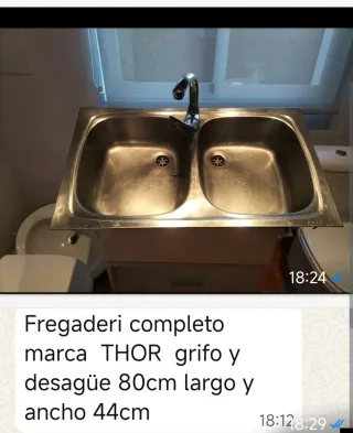 Fregadero doble acero inoxidable