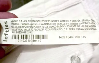 Pantalón flare bootcut blanco talla 44 campana