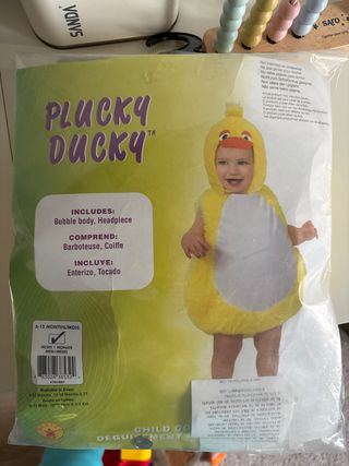 Disfraz pato 6-12 meses