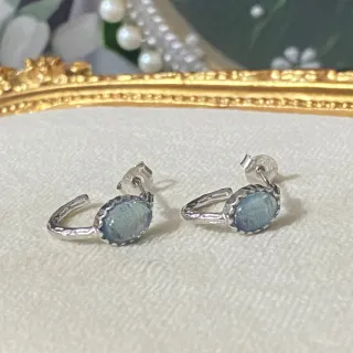 Pendientes de Aguamarina natural