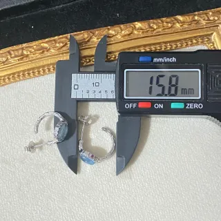 Pendientes de Aguamarina natural