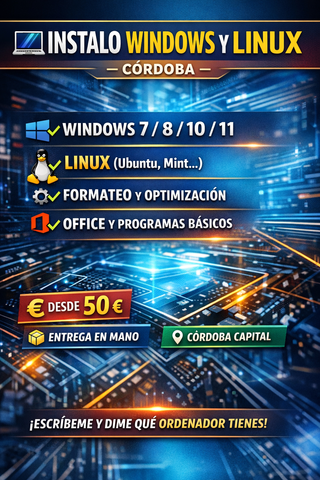 Instalo Windows / Linux – Formateo PC