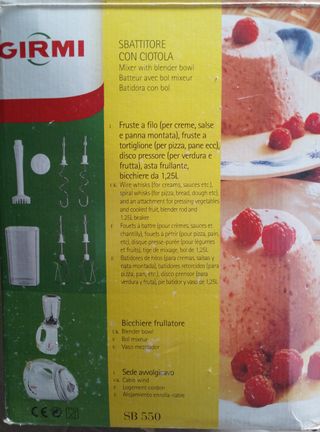 Robot da cucina Girmi multifunzione